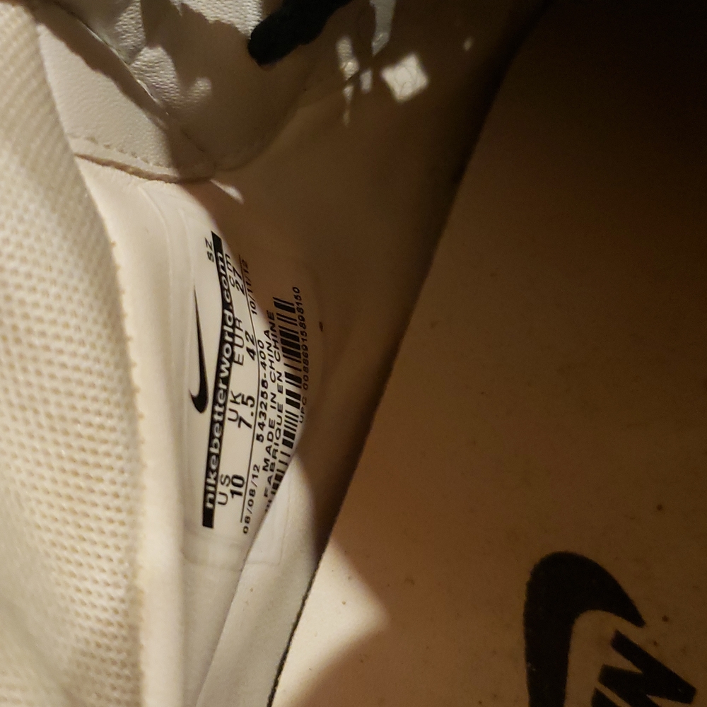Nike wedge shoes blue and white